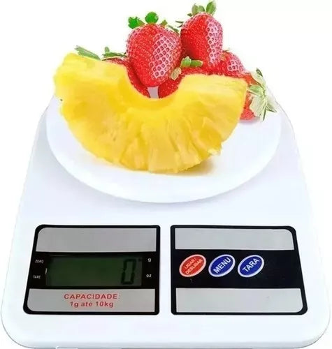 Balança De Cozinha Digital Electronic SF-400 Suporta Até 10kg Alta Precisão 0,1g Pesa Alimentos Dieta e Nutrição